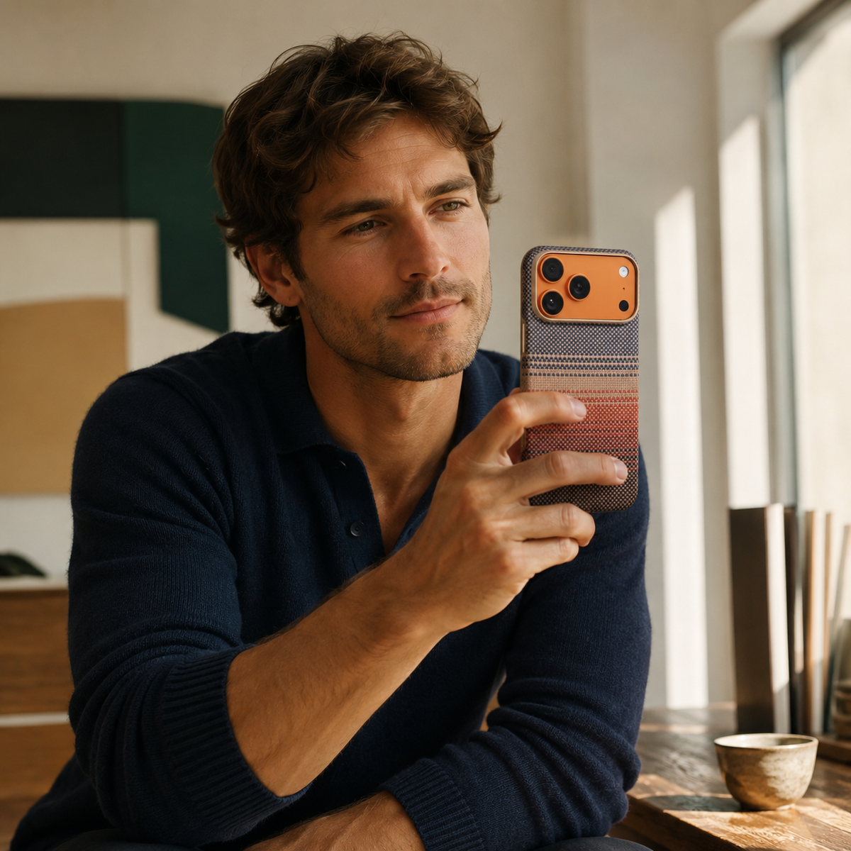PITAKA Case for iPhone 17 Pro Max – UltraGuard Sunset Aramid Fiber Case, Durable Protection and Precise Fit