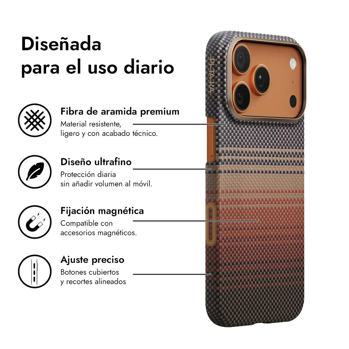 PITAKA Case for iPhone 17 Pro Max – Ultra Thin Sunset Case, Ultralight Design and Precise Fit