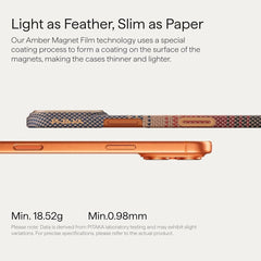 PITAKA Funda para iPhone 17 Pro – Carcasa Ultra Fina Sunset, Diseño Ultraligero y Ajuste Preciso