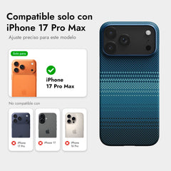 PITAKA Funda para iPhone 17 Pro Max – Carcasa Ultra Fina Moonrise, Diseño Ultraligero y Ajuste Preciso