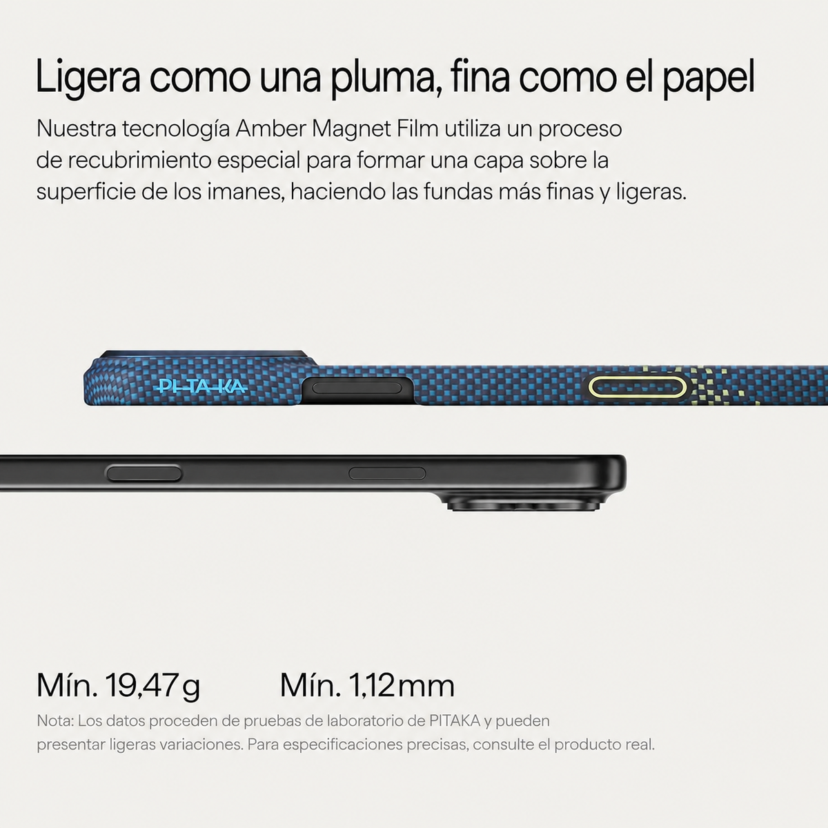 PITAKA Funda Ultra Fina de Fibra de Aramida para iPhone 17 Pro Max/18 Pro Max Compatible con MagSafe, Over the Horizon