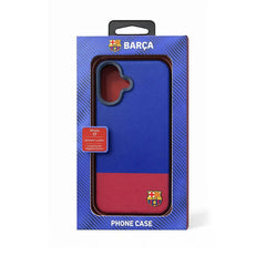 FC Barcelona Funda Oficial para iPhone 17 Compatible con MagSafe, Piel Sintética Premium y Protección Antigolpes