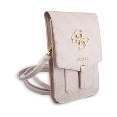 Guess Bolso para Teléfono – Bolso Rosa con Logo 4G, Diseño Elegante y Ajuste Universal