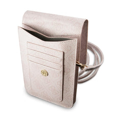 Guess Bolso para Teléfono – Bolso Rosa con Logo 4G, Diseño Elegante y Ajuste Universal
