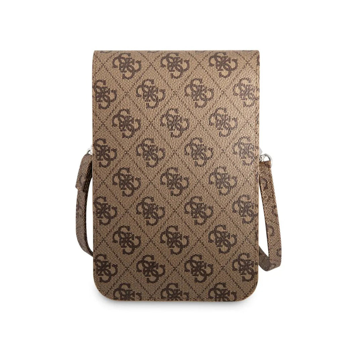 GUESS Bolso Cruzado con Logo Triangular, Marrón
