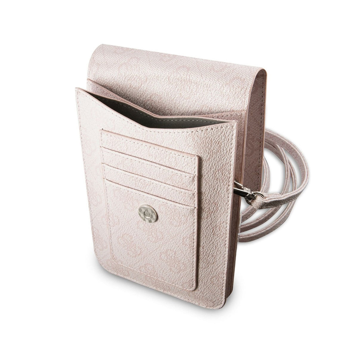 GUESS Bolso Cruzado con Logo Triangular, Rosa