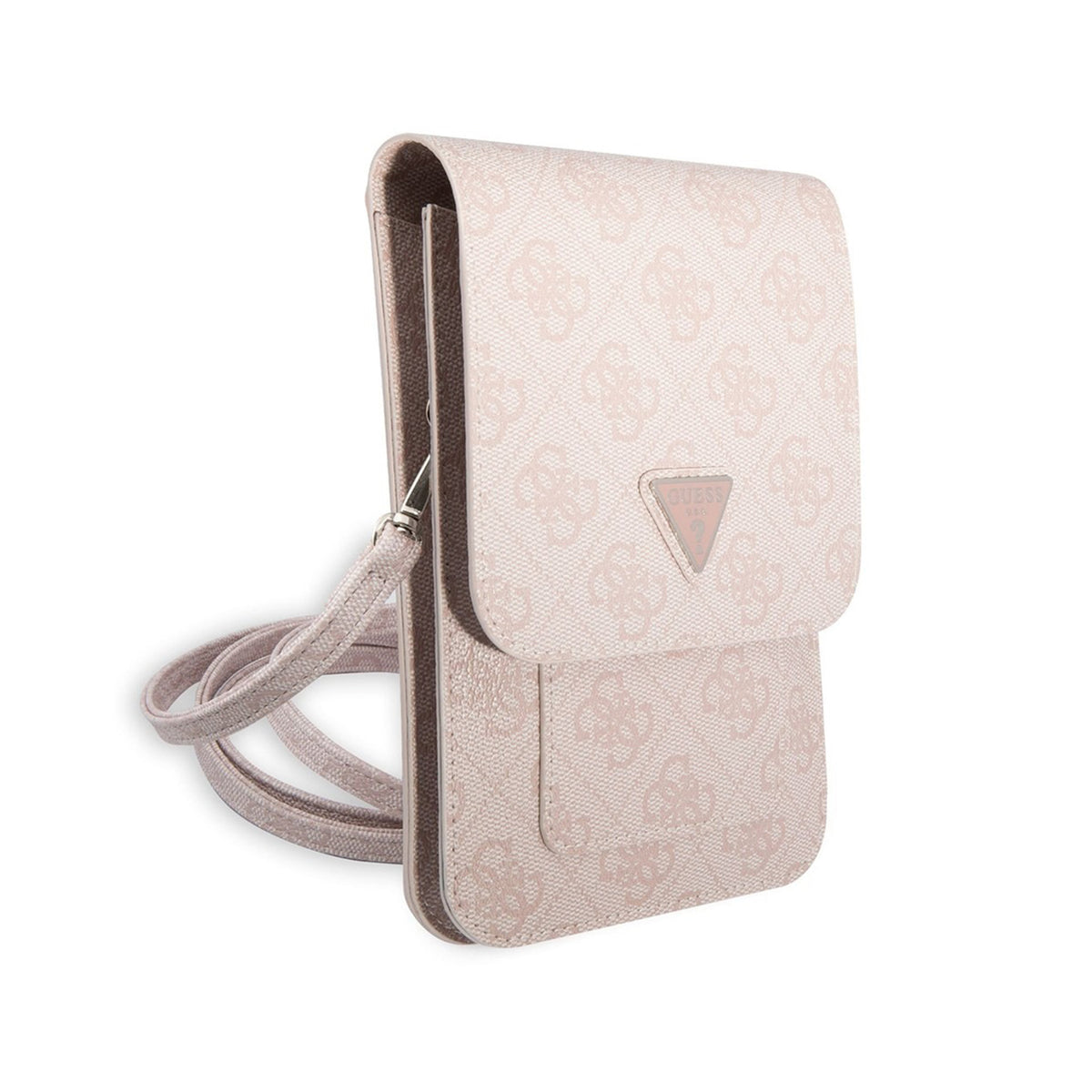 GUESS Bolso Cruzado con Logo Triangular, Rosa