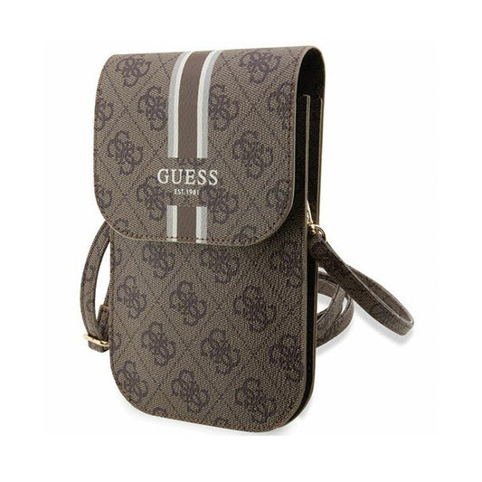 Guess Bolsa de Mano – Bolso Marrón 4G Stripes, Diseño Elegante y Amplio Espacio de Almacenamiento