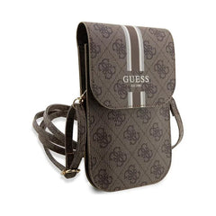 Guess Handbag – Brown 4G Stripes Bag, Elegant Design and Ample Storage Space