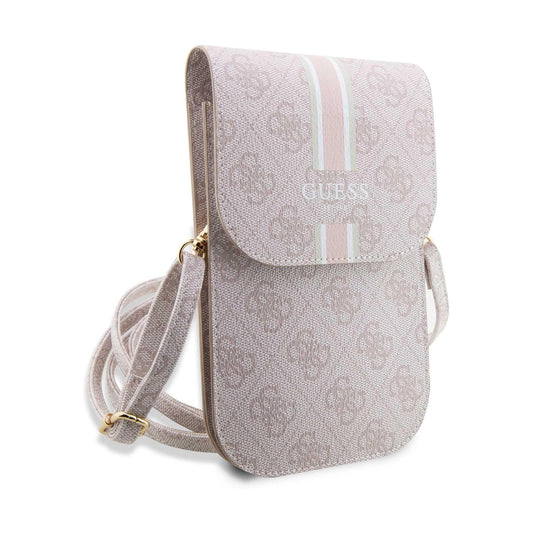 Guess Bandolera Universal para Teléfono – Bolso Rosa con Correa y Tarjetero, Diseño Elegante y Ajuste Universal