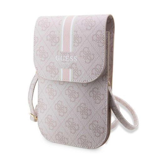 Guess Bandolera Universal para Teléfono – Bolso Rosa con Correa y Tarjetero, Diseño Elegante y Ajuste Universal