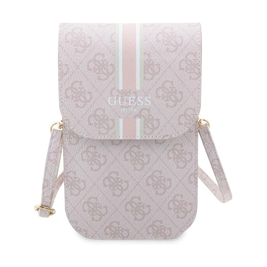 Guess Bandolera Universal para Móvil con Estampado 4G, Correa Ajustable y Tarjetero Integrado, Rosa