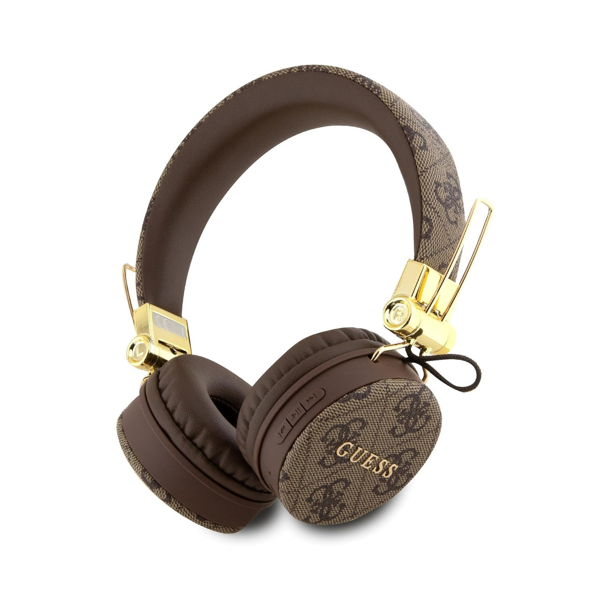 Guess Auriculares Bluetooth de Diadema – Cascos Marrón con Logo 4G Clásico y Forma Redondeada, Conexión Inalámbrica Estable y Diseño Elegante