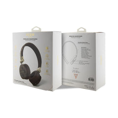 Guess Auriculares Bluetooth de Diadema – Cascos Marrón con Logo 4G Clásico y Forma Redondeada, Conexión Inalámbrica Estable y Diseño Elegante