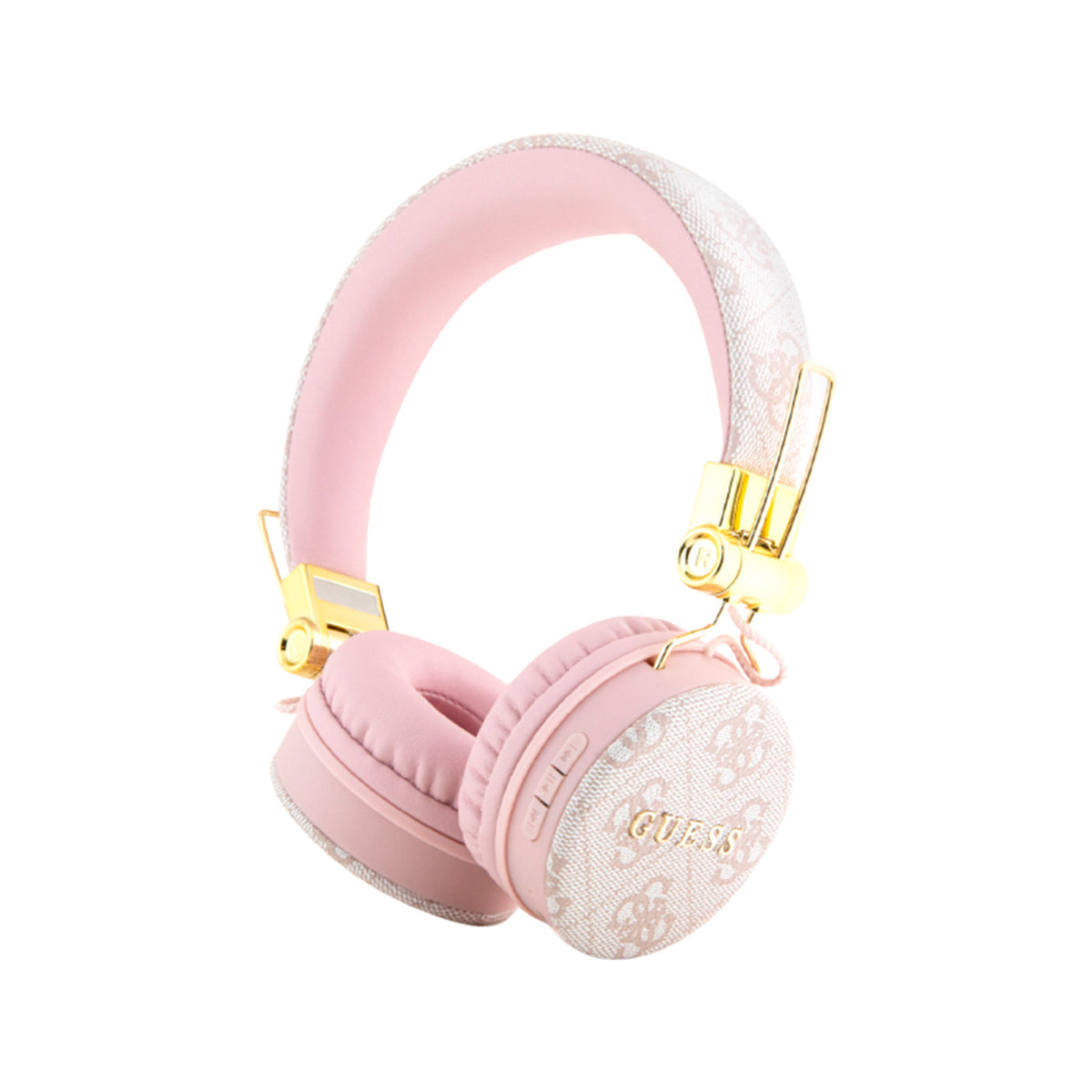 Guess Auriculares Bluetooth de Diadema – Cascos Rosa con Logo 4G Clásico y Forma Redondeada, Conexión Inalámbrica Estable y Diseño Elegante