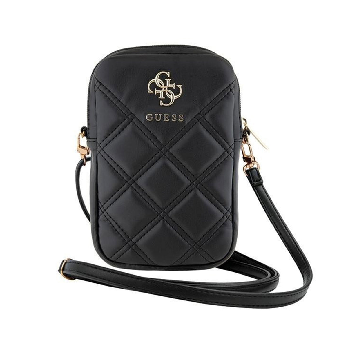 GUESS Bolso Cruzado con Logo 4G, Negro