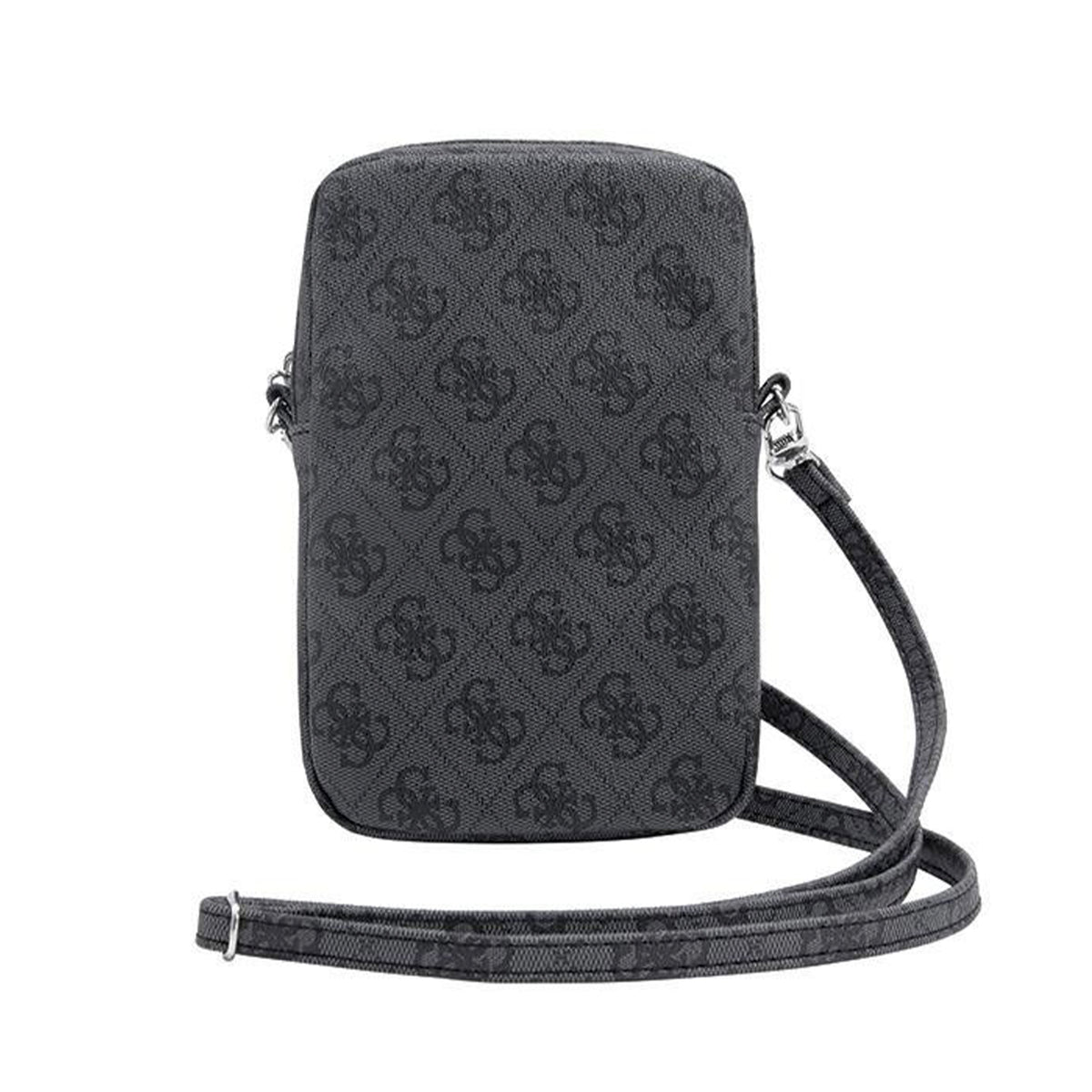 GUESS Bolso Cruzado con Logo Triangular, Negro