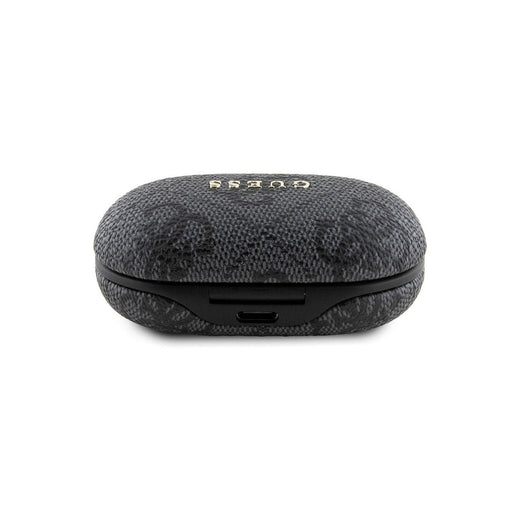 Guess Auriculares TWS Inalámbricos de Polipiel con Cancelación de Ruido ENC y Estuche de Carga, Negros