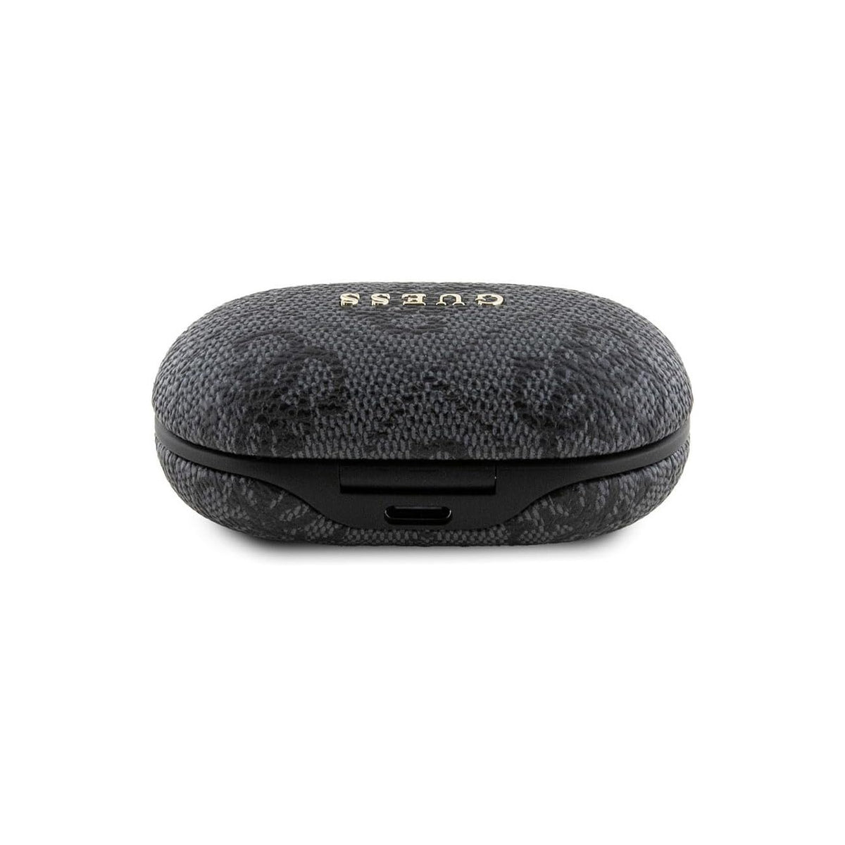 Guess Auriculares TWS Inalámbricos de Polipiel con Cancelación de Ruido ENC y Estuche de Carga, Negros