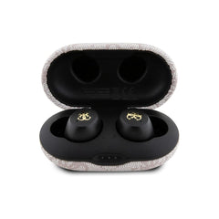 Guess Auriculares TWS Inalámbricos de Polipiel con Cancelación de Ruido ENC y Estuche de Carga, Rosa