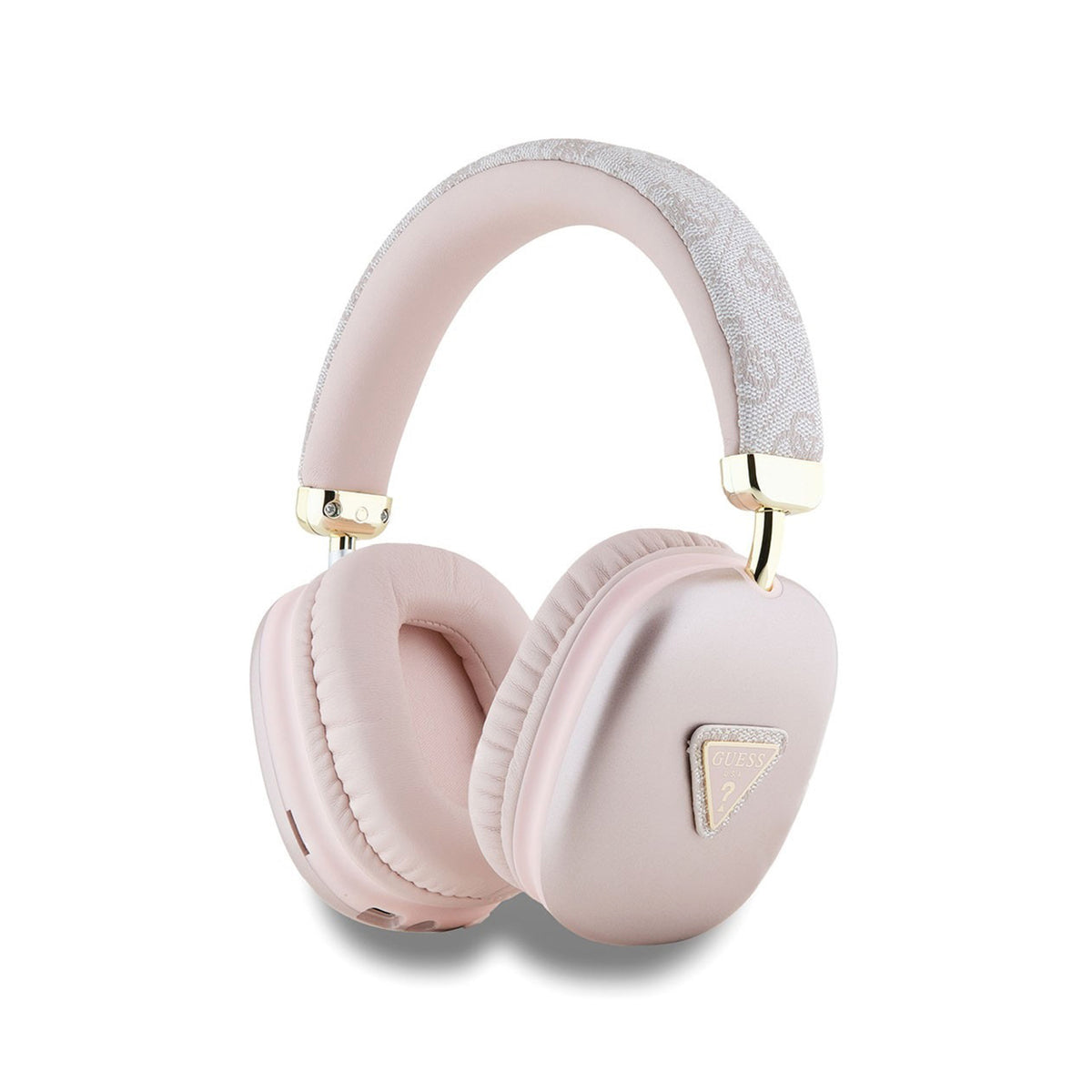 GUESS Auriculares Bluetooth con ENC y Logo Triangular, Rosa