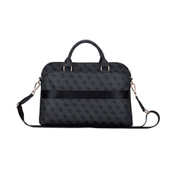 Guess Bolsa para Portátil de 13" a 15" con Estampado 4G, Compartimento Acolchado y Detalles Dorados, Negra