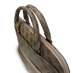 Guess Bolsa para Portátil de 13" a 15" con Estampado 4G, Compartimento Acolchado y Protección Segura, Marrón