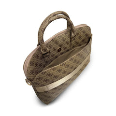 Guess Bolsa para Portátil de 13" a 15" con Estampado 4G, Compartimento Acolchado y Protección Segura, Marrón