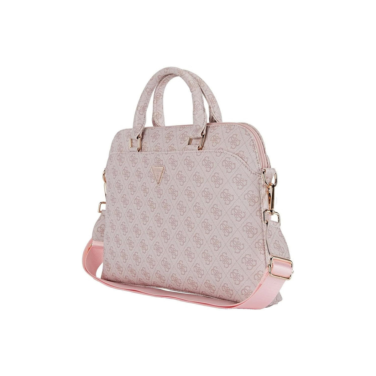 GUESS Maletín con Logo Triangular, Rosa