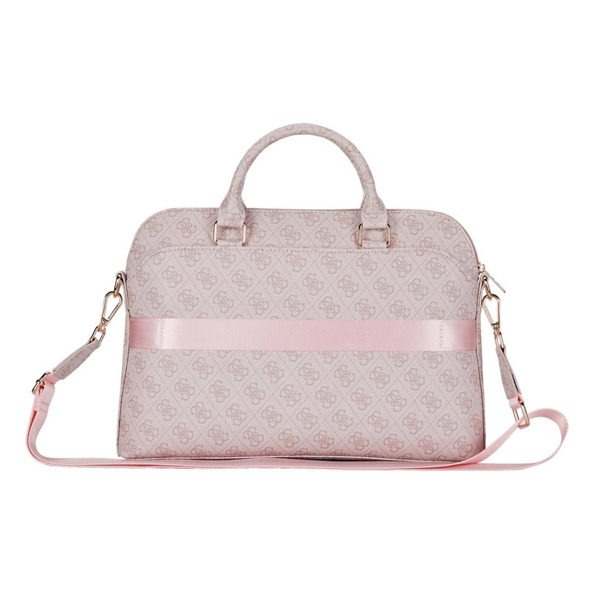 GUESS Maletín con Logo Triangular, Rosa