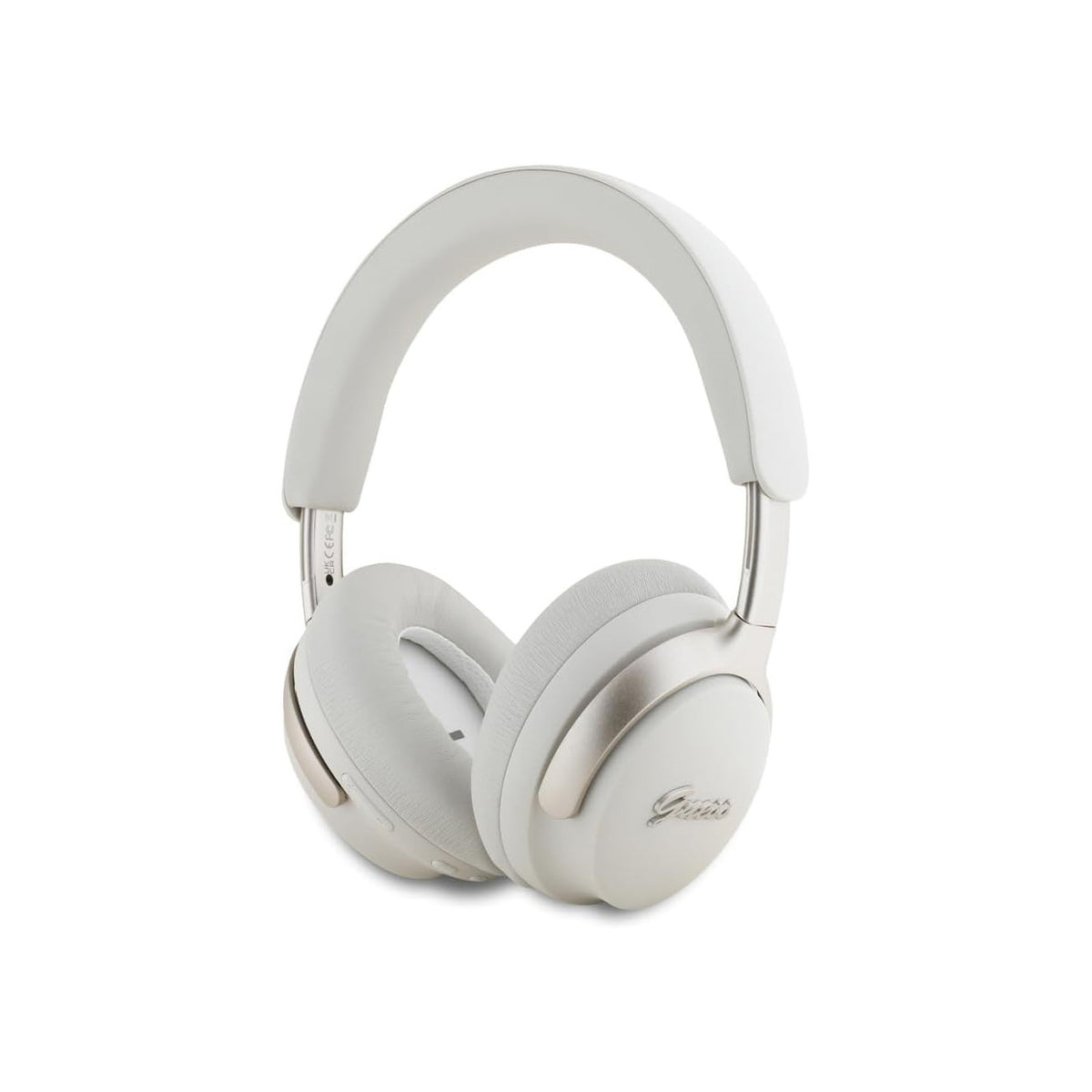 Guess Auriculares Bluetooth de Diadema con Cancelación de Ruido ANC/ENC y Hasta 45 Horas de Batería, Beige