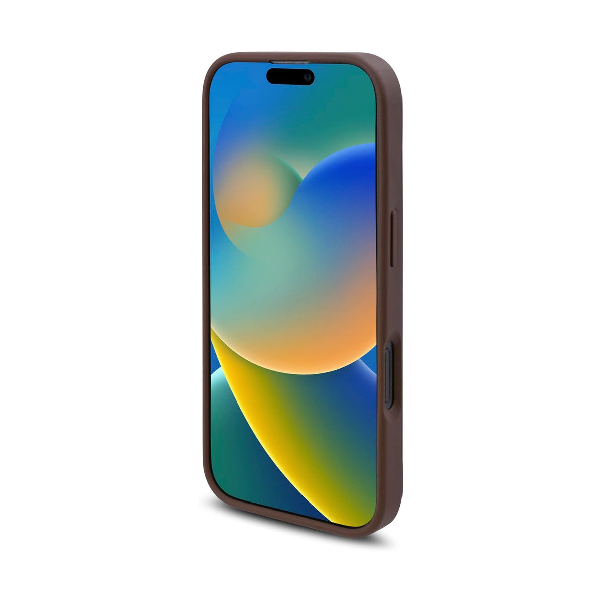 Guess Funda de Polipiel 4G Rosas para iPhone 16 Pro Max Compatible con MagSafe y Protección Anticaídas, Marrón