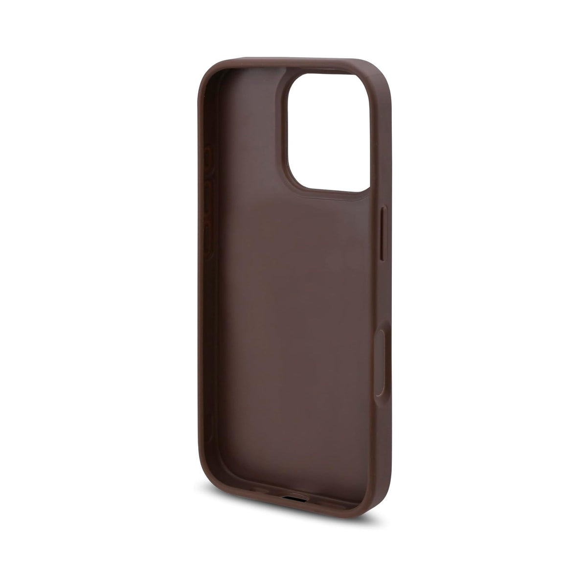 Guess Funda de Polipiel 4G Rosas para iPhone 16 Pro Max Compatible con MagSafe y Protección Anticaídas, Marrón