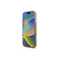 Guess Funda para iPhone 16 – Carcasa con MagSafe, Diseño de Flores Rosas con Detalles Dorados, Protección Anticaídas y Ajuste Preciso