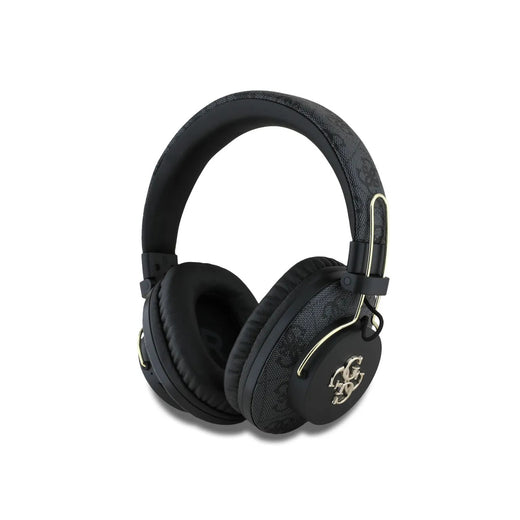Guess Auriculares Bluetooth de Diadema 4G de Polipiel con Cancelación de Ruido ENC, Micrófono y Hasta 30 Horas de Batería, Negra
