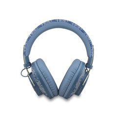 Guess Auriculares Bluetooth de Diadema 4G de Polipiel con Cancelación de Ruido ENC, Micrófono y Hasta 30 Horas de Batería, Azul