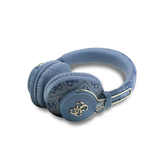 Guess Auriculares Bluetooth de Diadema 4G de Polipiel con Cancelación de Ruido ENC, Micrófono y Hasta 30 Horas de Batería, Azul