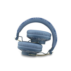 Guess Auriculares Bluetooth de Diadema 4G de Polipiel con Cancelación de Ruido ENC, Micrófono y Hasta 30 Horas de Batería, Azul