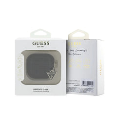 Guess Funda para AirPods 4 con Piedras Brillantes, Charm y Protección Segura, Negra
