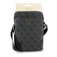 Guess Bandolera para Tablet o iPad de 10" de Polipiel con Logo Triangular, Negra