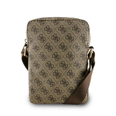 Guess Bandolera para Tablet o iPad de 10" de Polipiel con Logo Triangular, Marrón