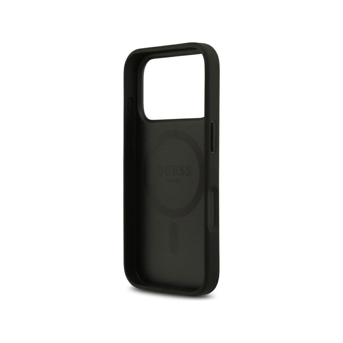 GUESS Funda Estampado 4G Flores para iPhone 17 Pro/18 Pro Compatible con MagSafe, Negra