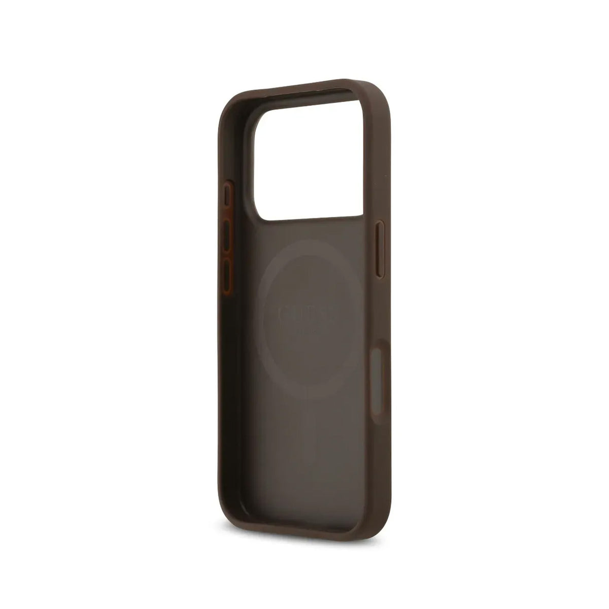 GUESS Funda Estampado 4G Flores para iPhone 17 Pro/18 Pro Compatible con MagSafe, Marrón