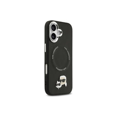 KARL LAGERFELD iPhone 17 Case - Black PU Case with MagSafe with K&C Pins, Elegant Design and Precise Fit