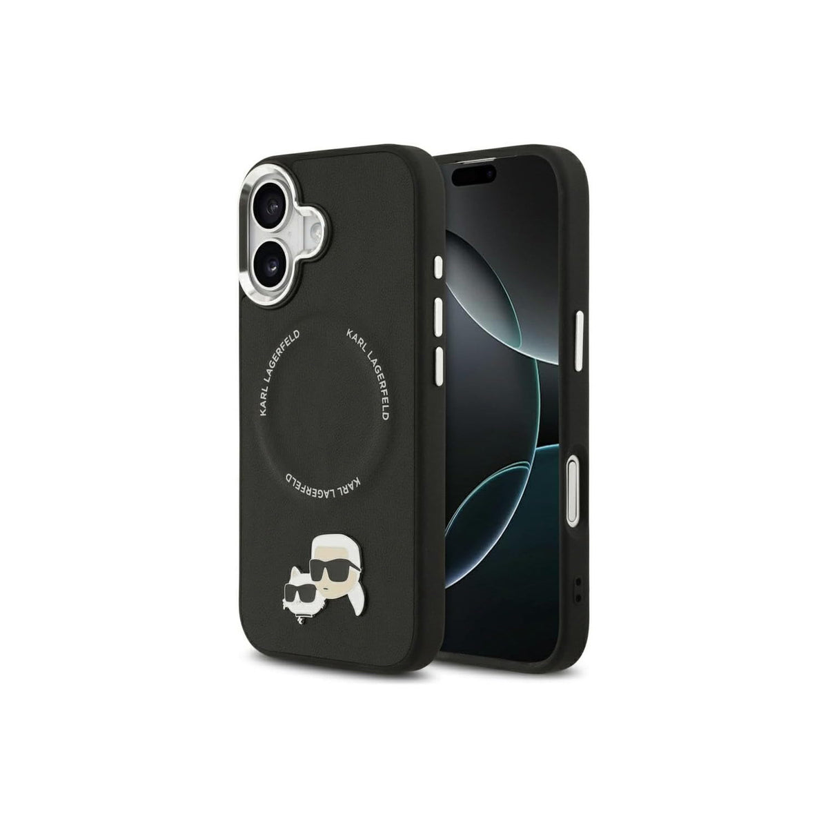 KARL LAGERFELD Funda Karl & Choupette para iPhone 17 Compatible con MagSafe, Negra