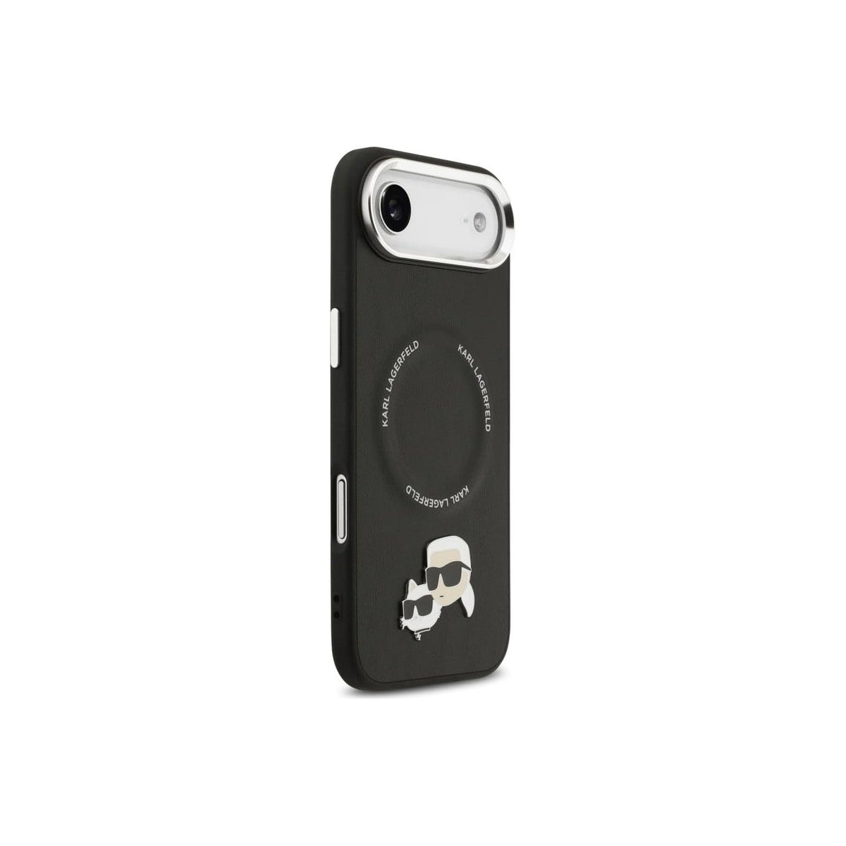 KARL LAGERFELD Funda con Detalles Karl & Choupette para iPhone Air Compatible con MagSafe, Negra