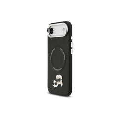 KARL LAGERFELD Funda para iPhone 17 Air – Carcasa de PU con MagSafe Negra con Pins K&C, Diseño Elegante y Ajuste Preciso