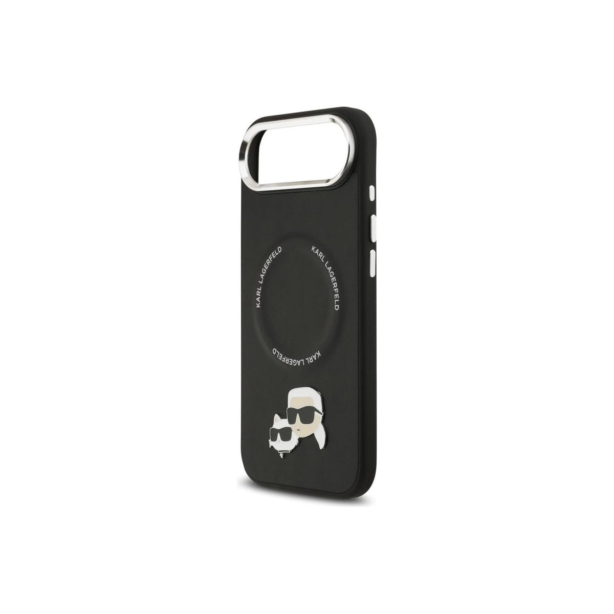 KARL LAGERFELD Funda con Detalles Karl & Choupette para iPhone Air Compatible con MagSafe, Negra