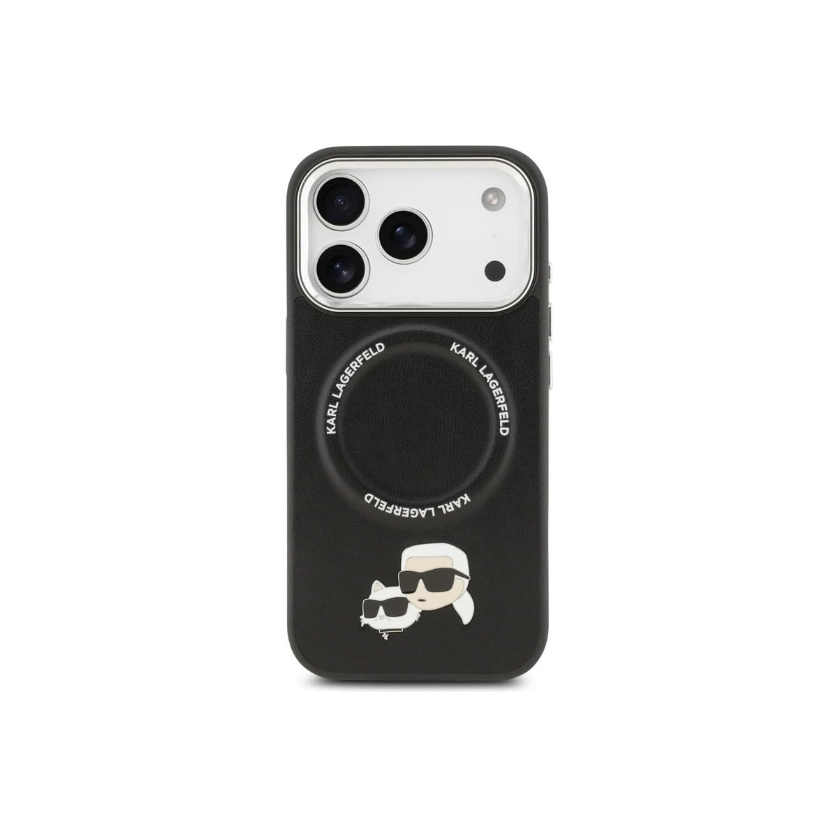 KARL LAGERFELD Funda Karl & Choupette para iPhone 17 Pro Max/18 Pro Max Compatible con MagSafe, Negra