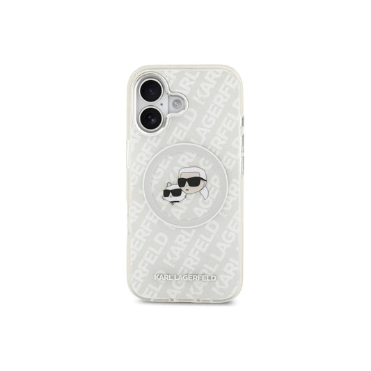 KARL LAGERFELD Funda para iPhone 17 – Carcasa IML con MagSafe Gris con Logo K&C Brillante, Diseño Elegante y Ajuste Preciso